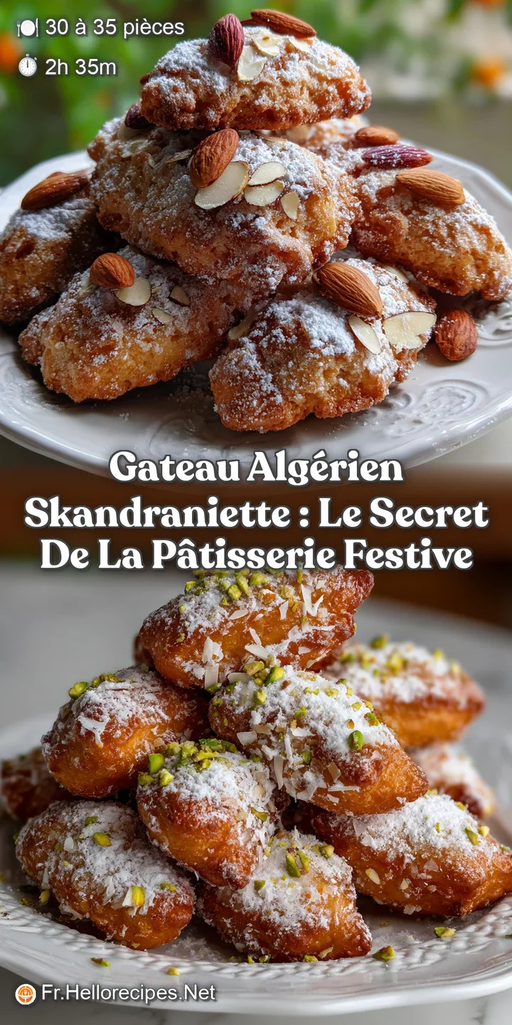 Gateau alg&eacute;rien Skandraniette : Le Secret de la P&acirc;tisserie Festive