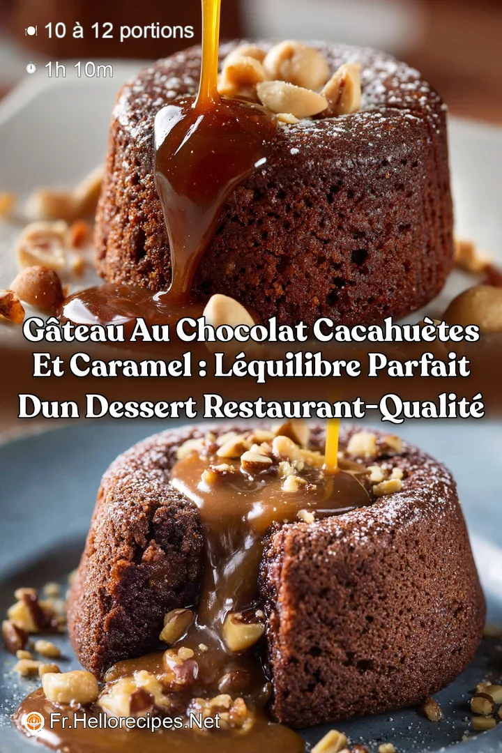 G&acirc;teau au chocolat cacahu&egrave;tes et caramel : L&eacute;quilibre parfait dun dessert restaurant-qualit&eacute;