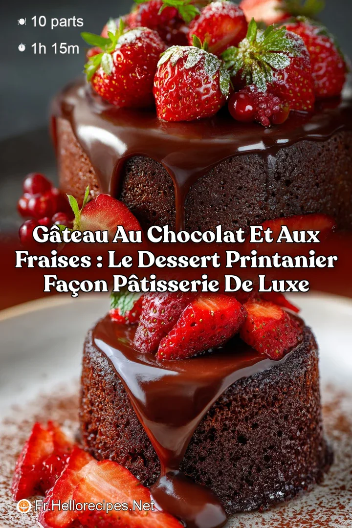 G&acirc;teau au chocolat et aux fraises : Le dessert printanier fa&ccedil;on p&acirc;tisserie de luxe