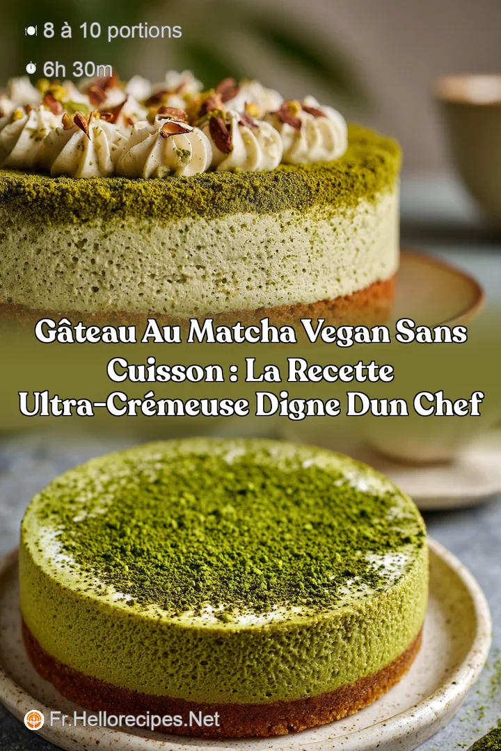 G&acirc;teau au matcha vegan sans cuisson : La recette ultra-cr&eacute;meuse digne dun chef