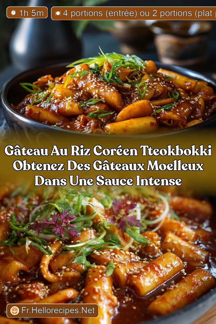 G&acirc;teau au riz cor&eacute;en Tteokbokki Obtenez des g&acirc;teaux moelleux dans une sauce intense