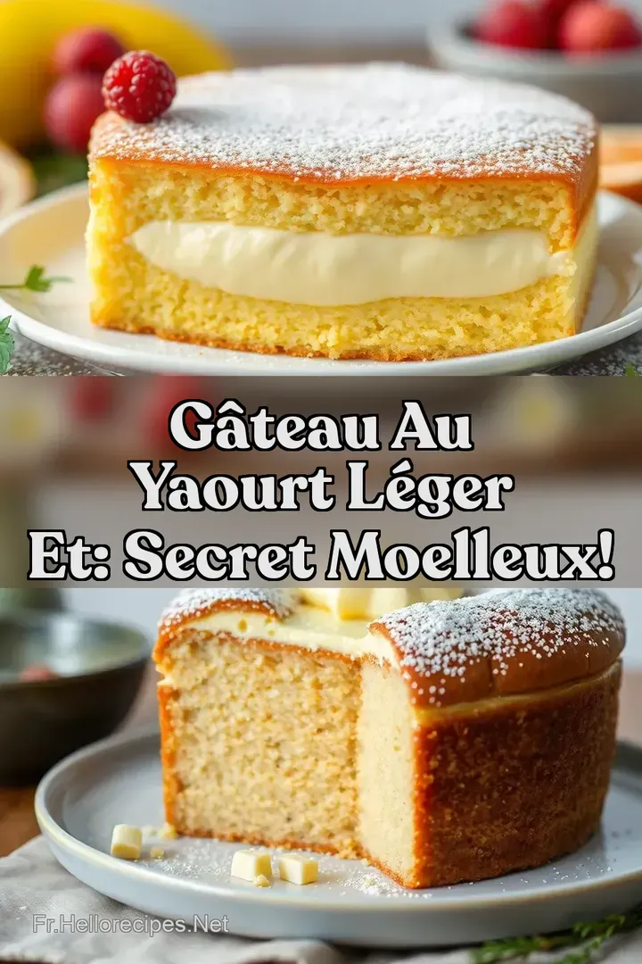 Gâteau au Yaourt Léger Et: Secret Moelleux! : ÉPINGLER POUR PLUS TARD Gâteau au Yaourt Léger Et: Secret Moelleux!