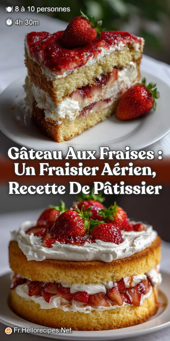 G&acirc;teau aux fraises : Un Fraisier a&eacute;rien recette de p&acirc;tissier