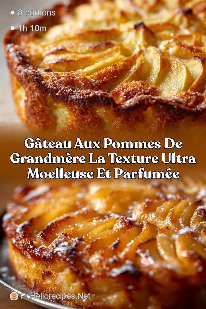 G&acirc;teau aux pommes de GrandM&egrave;re la texture ultra moelleuse et parfum&eacute;e