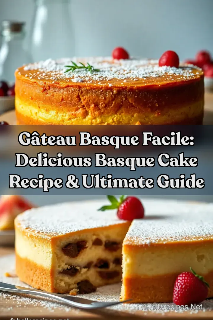 Gâteau Basque Facile: Delicious Basque Cake Recipe & Ultimate Guide : ÉPINGLER POUR PLUS TARD Gâteau Basque Facile: Delicious Basque Cake Recipe & Ultimate Guide