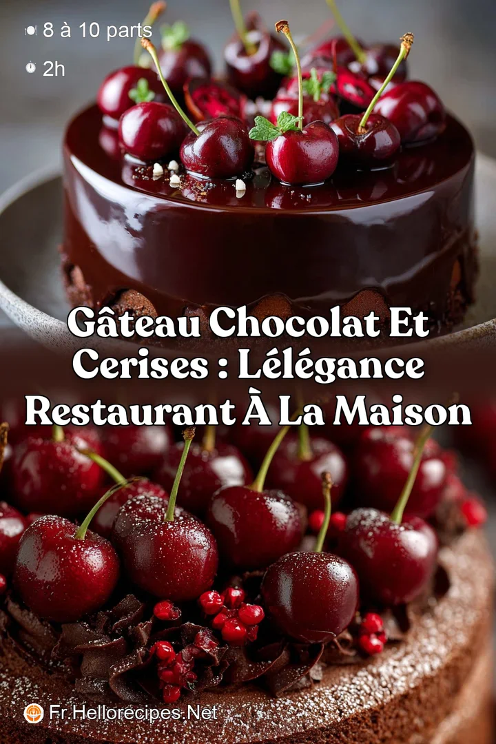 G&acirc;teau Chocolat et Cerises : L&Eacute;l&eacute;gance Restaurant &agrave; la Maison