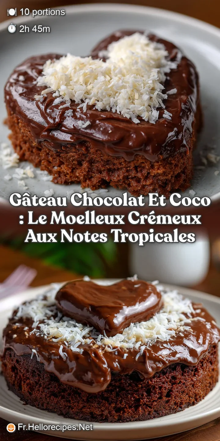 G&acirc;teau chocolat et coco : Le Moelleux Cr&eacute;meux aux Notes Tropicales