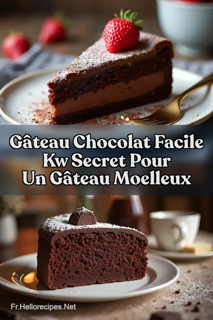 G&acirc;teau Chocolat Facile kw Secret pour un G&acirc;teau Moelleux