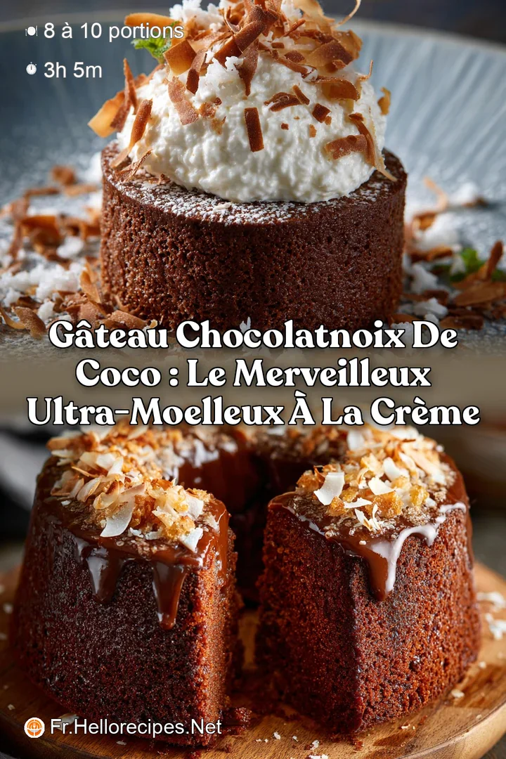 G&acirc;teau ChocolatNoix de Coco : Le Merveilleux Ultra-Moelleux &agrave; la Cr&egrave;me