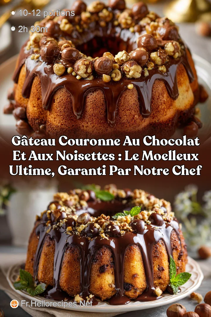 G&acirc;teau couronne au chocolat et aux noisettes : Le moelleux ultime garanti par notre chef
