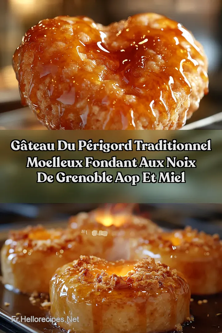 Gâteau Du Périgord Traditionnel Moelleux Fondant aux Noix De Grenoble AOP et Miel