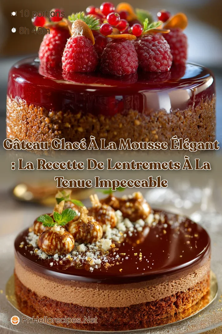 G&acirc;teau glac&eacute; &agrave; la mousse &eacute;l&eacute;gant : la recette de lentremets &agrave; la tenue impeccable