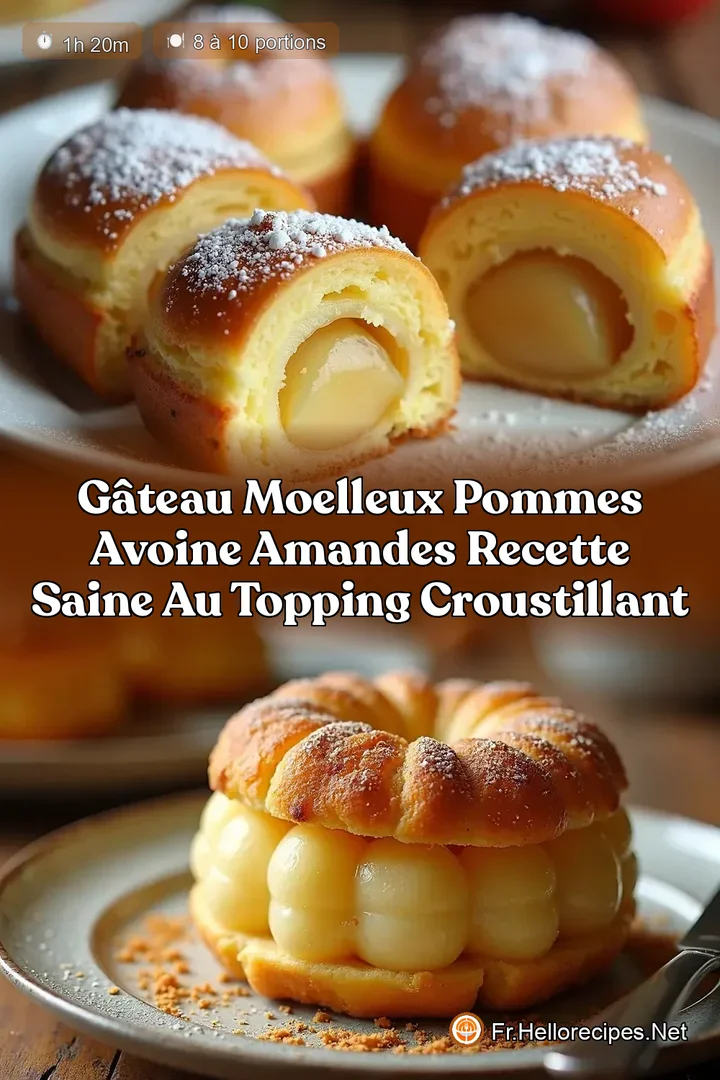 Gâteau Moelleux Pommes Avoine Amandes Recette saine au topping croustillant