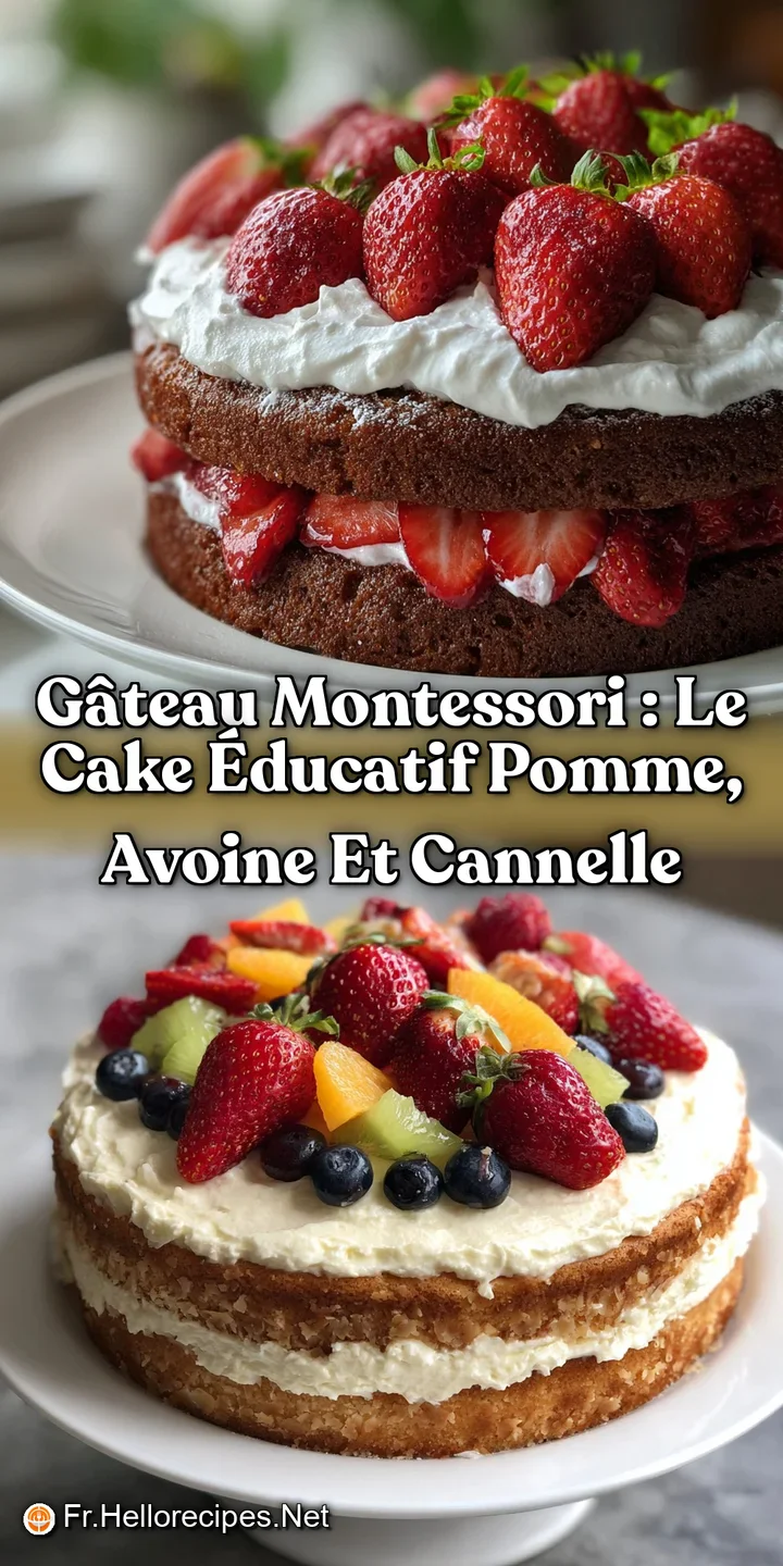 G&acirc;teau Montessori : Le cake &eacute;ducatif pomme avoine et cannelle