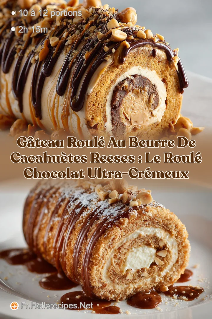 G&acirc;teau Roul&eacute; au Beurre de Cacahu&egrave;tes Reeses : Le Roul&eacute; Chocolat Ultra-Cr&eacute;meux