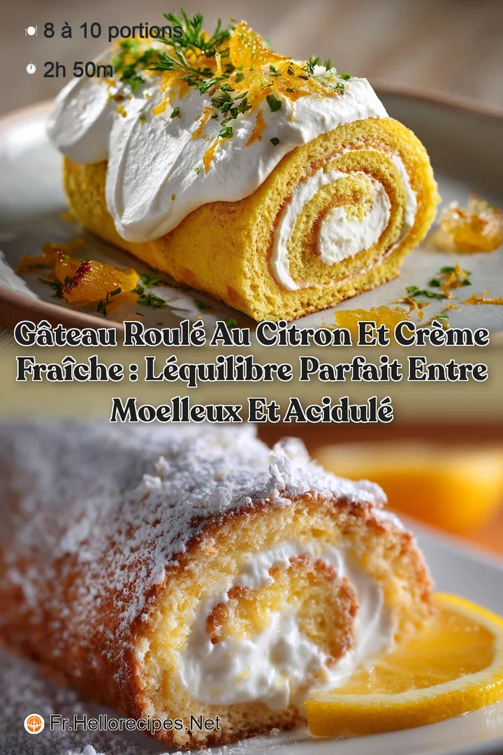 G&acirc;teau roul&eacute; au citron et cr&egrave;me fra&icirc;che : L&eacute;quilibre parfait entre moelleux et acidul&eacute;
