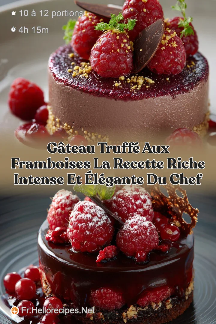 G&acirc;teau truff&eacute; aux framboises La recette riche intense et &eacute;l&eacute;gante du Chef