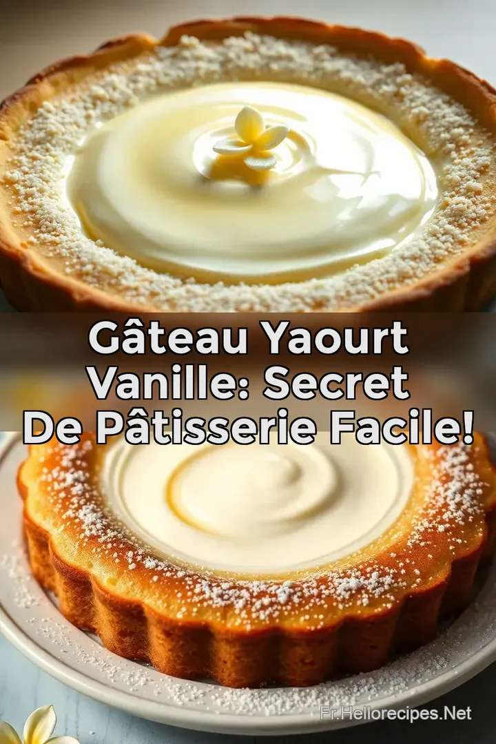 Gâteau Yaourt Vanille: Secret de Pâtisserie Facile! : ÉPINGLER POUR PLUS TARD Gâteau Yaourt Vanille: Secret de Pâtisserie Facile!