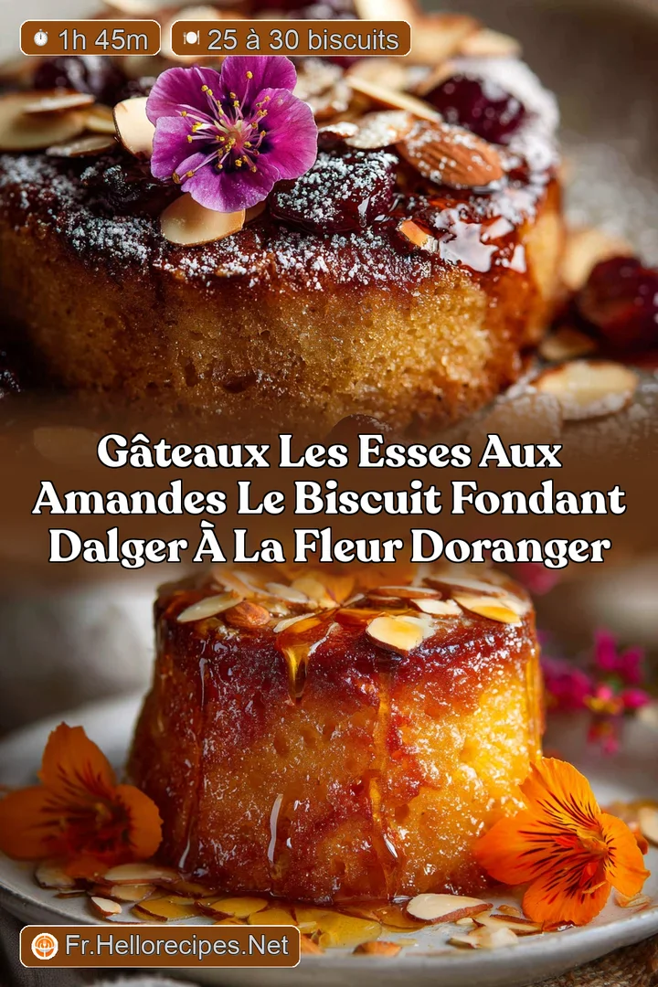 G&acirc;teaux Les Esses aux amandes Le biscuit fondant dAlger &agrave; la fleur doranger