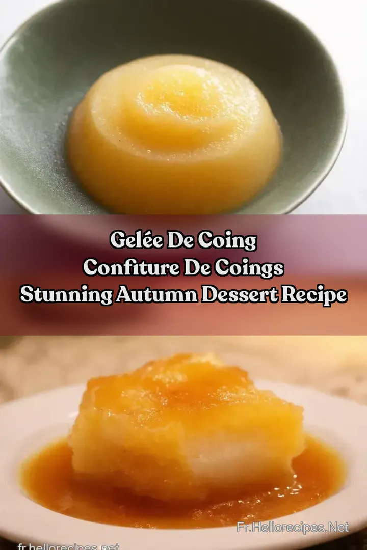 Gel&eacute;e de Coing Confiture de Coings Stunning Autumn Dessert Recipe
