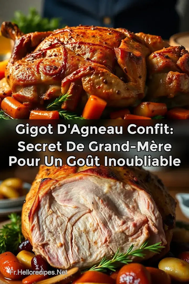 Gigot d' Agneau Confit: Secret de Grand-Mère pour un Goût Inoubliable : ÉPINGLER POUR PLUS TARD Gigot d' Agneau Confit: Secret de Grand-Mère pour un Goût Inoubliable
