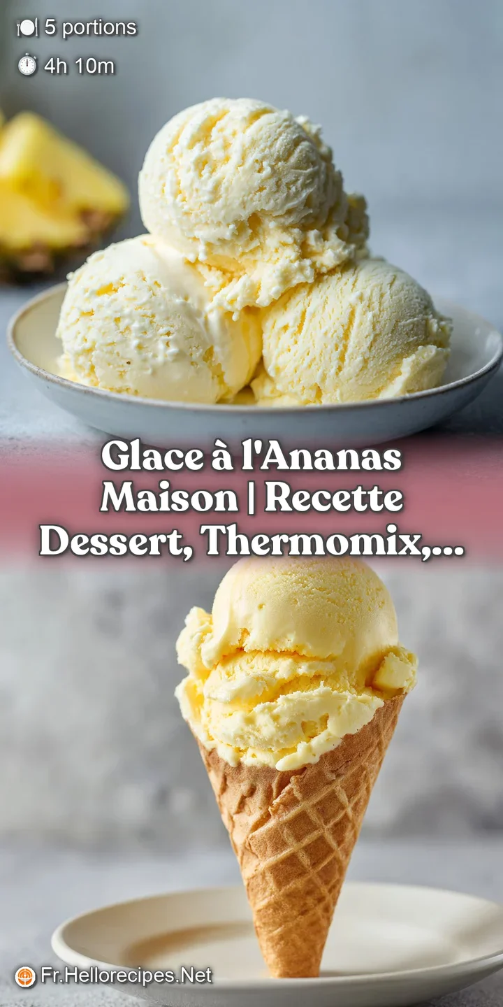 Close-up of a rich, velvety smooth custard-like dessert with bright, syrupy pineapple pieces.