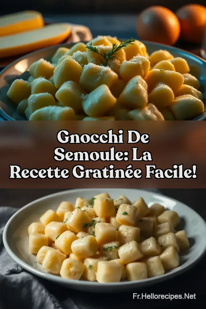 Gnocchi de Semoule: La Recette Gratinée Facile! : ÉPINGLER POUR PLUS TARD Gnocchi de Semoule: La Recette Gratinée Facile!