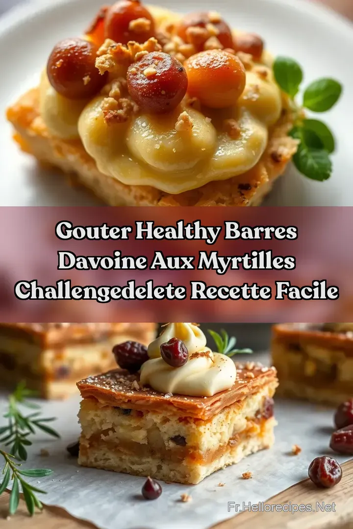 Gouter Healthy Barres davoine aux myrtilles challengedelete Recette Facile