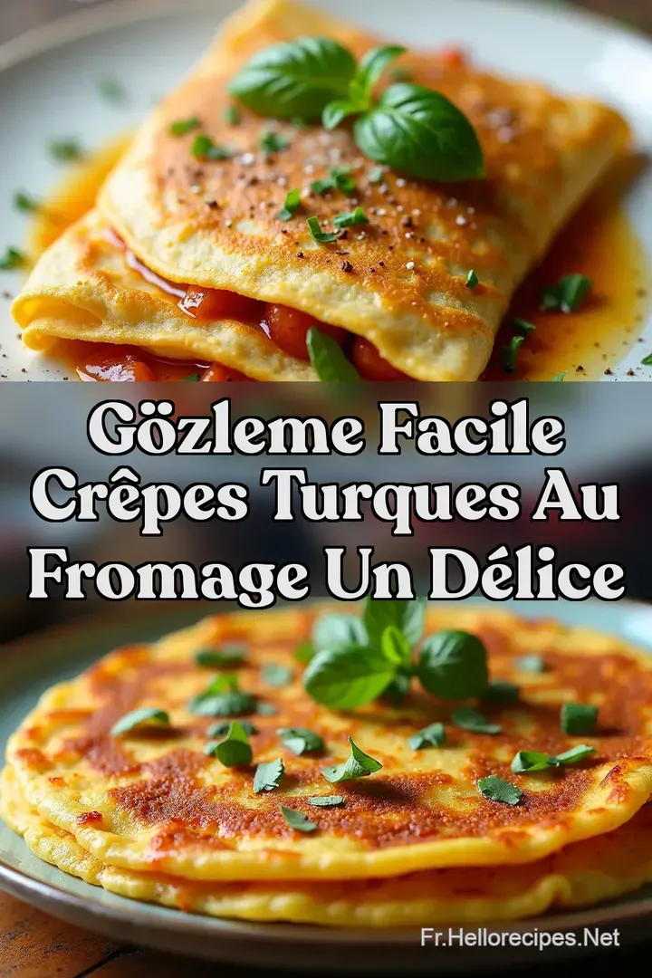 G&ouml;zleme Facile Cr&ecirc;pes Turques Au Fromage Un D&eacute;lice