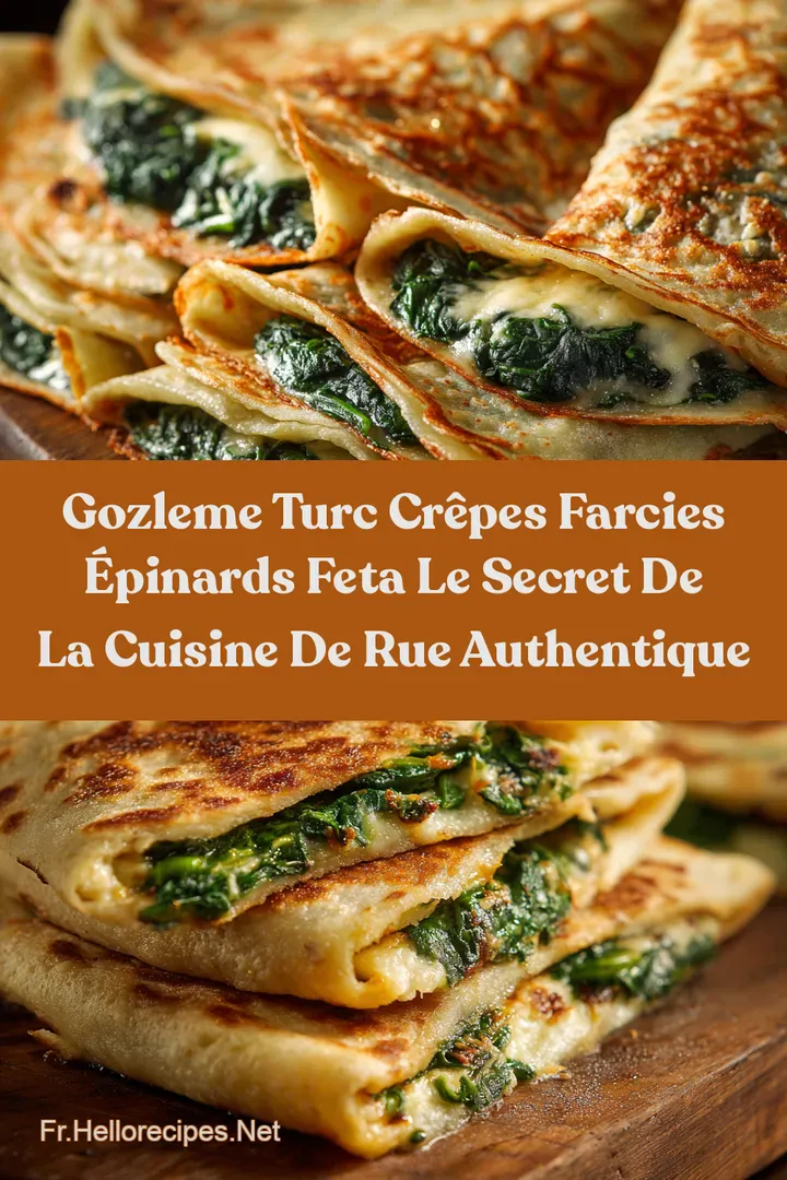 Gozleme Turc Crêpes Farcies Épinards Feta Le Secret de la Cuisine de Rue Authentique