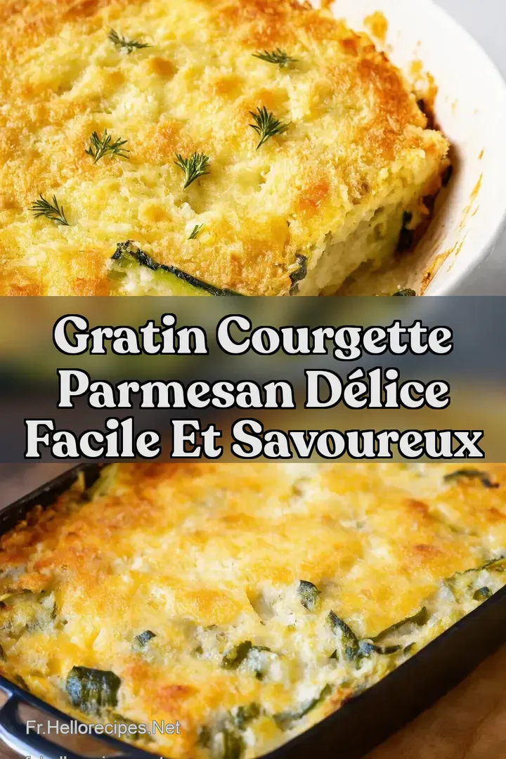Gratin Courgette Parmesan D&eacute;lice Facile et Savoureux