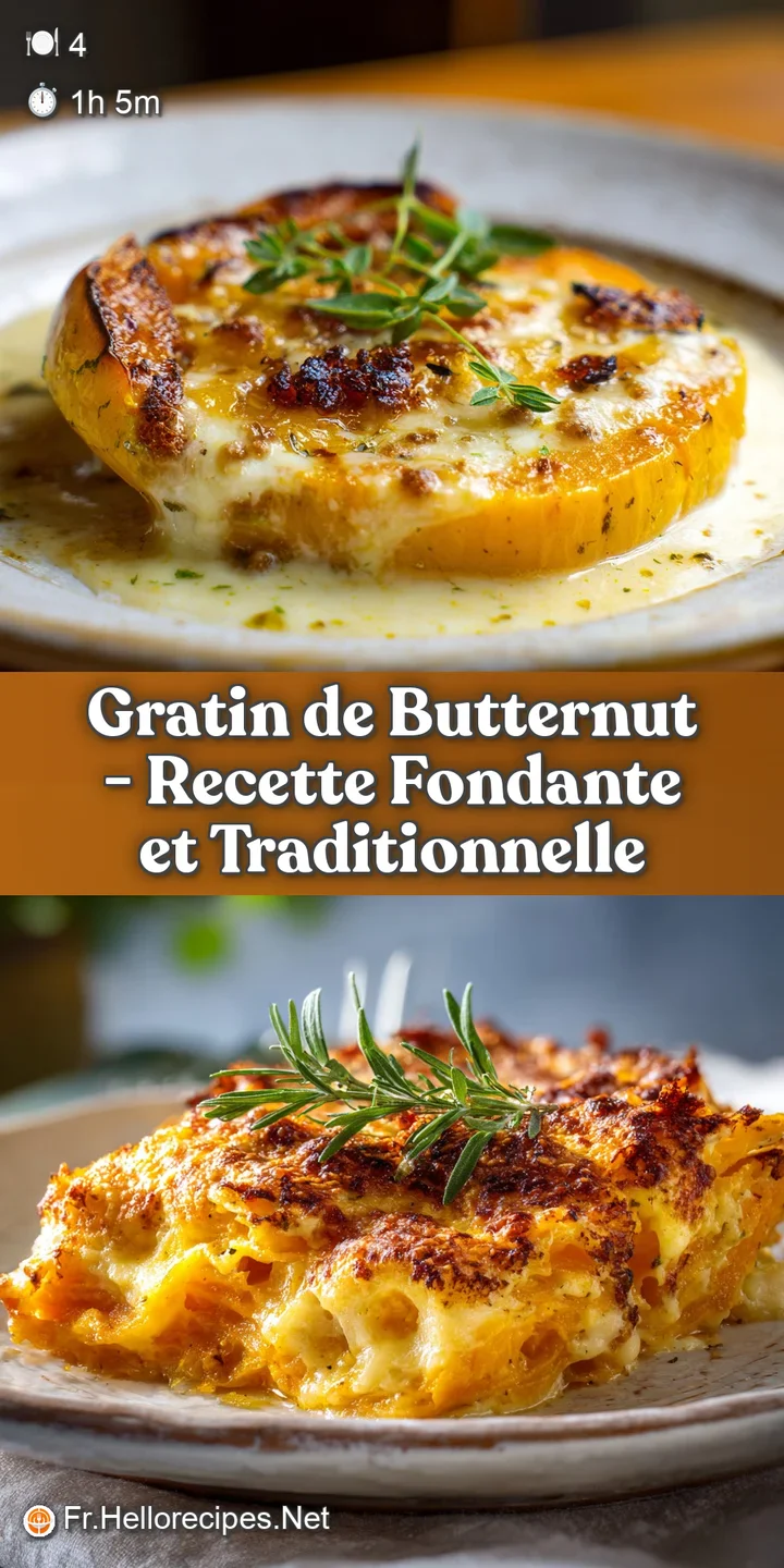 Close-up of a rich, baked butternut squash gratin, showing its tender texture and slightly caramelized surface.