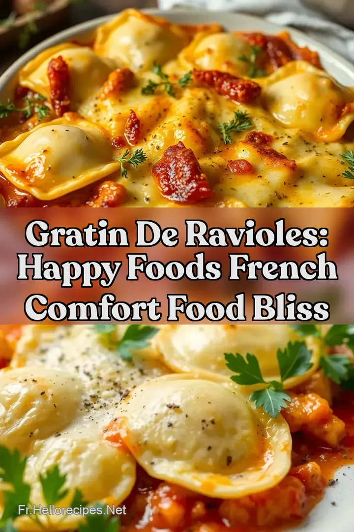 Gratin de Ravioles: Happy Foods French Comfort Food Bliss : ÉPINGLER POUR PLUS TARD Gratin de Ravioles: Happy Foods French Comfort Food Bliss