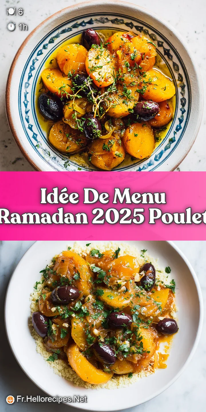 Close-up reveals juicy chicken pieces glistening in a rich sauce, a spoonful of couscous dotted with fresh, green herbs.