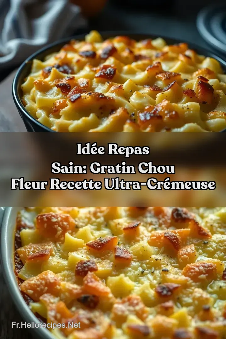 Idée Repas Sain: Gratin Chou Fleur Recette Ultra-Crémeuse : ÉPINGLER POUR PLUS TARD Idée Repas Sain: Gratin Chou Fleur Recette Ultra-Crémeuse