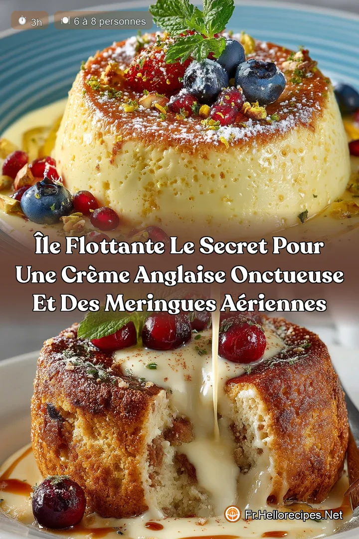Île Flottante Le secret pour une crème anglaise onctueuse et des meringues aériennes