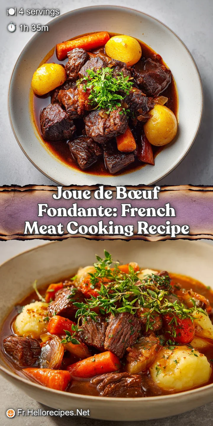 Close-up showcasing the melt-in-your-mouth texture of braised beef. Deep, rich color and glistening sauce promise intense ...