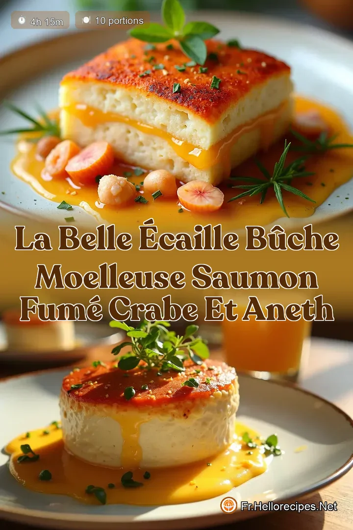 La Belle Écaille Bûche Moelleuse Saumon Fumé Crabe et Aneth