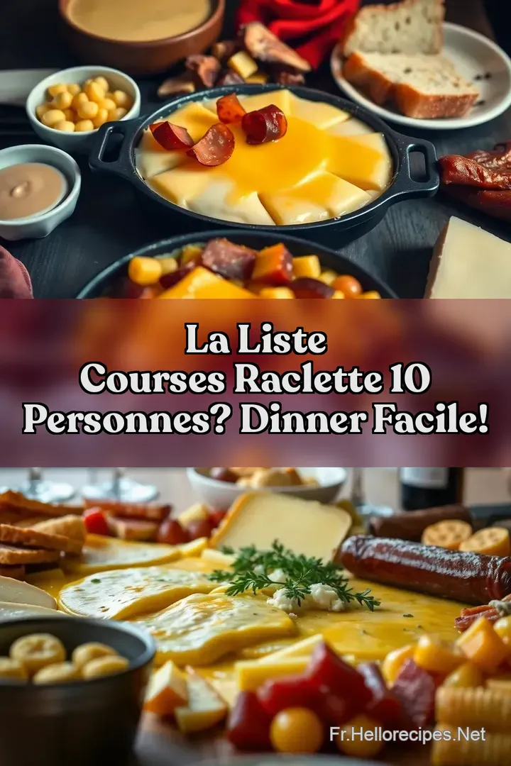 La Liste Courses Raclette 10 Personnes? Dinner Facile! : ÉPINGLER POUR PLUS TARD La Liste Courses Raclette 10 Personnes? Dinner Facile!