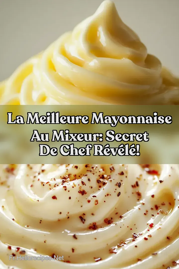 La Meilleure Mayonnaise au Mixeur: Secret de Chef Révélé! : ÉPINGLER POUR PLUS TARD La Meilleure Mayonnaise au Mixeur: Secret de Chef Révélé!