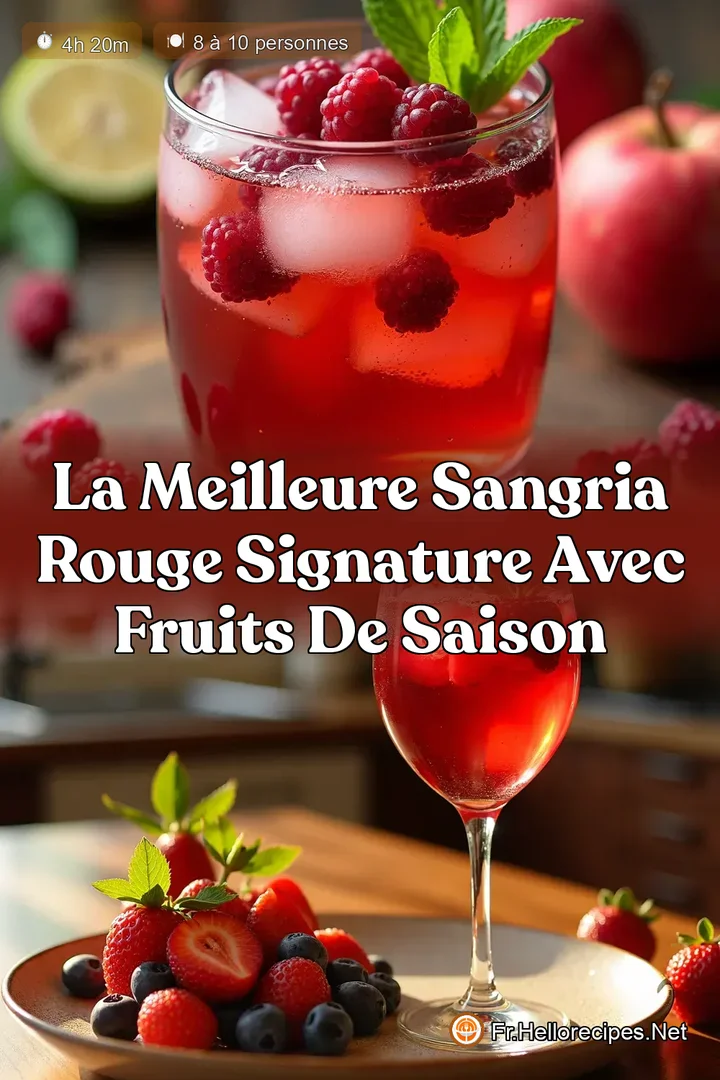 La Meilleure Sangria Rouge Signature avec Fruits de Saison