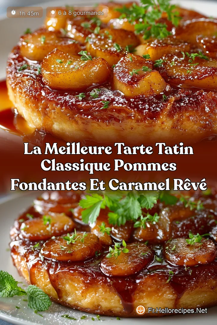 La Meilleure Tarte Tatin Classique Pommes Fondantes et Caramel Rêvé