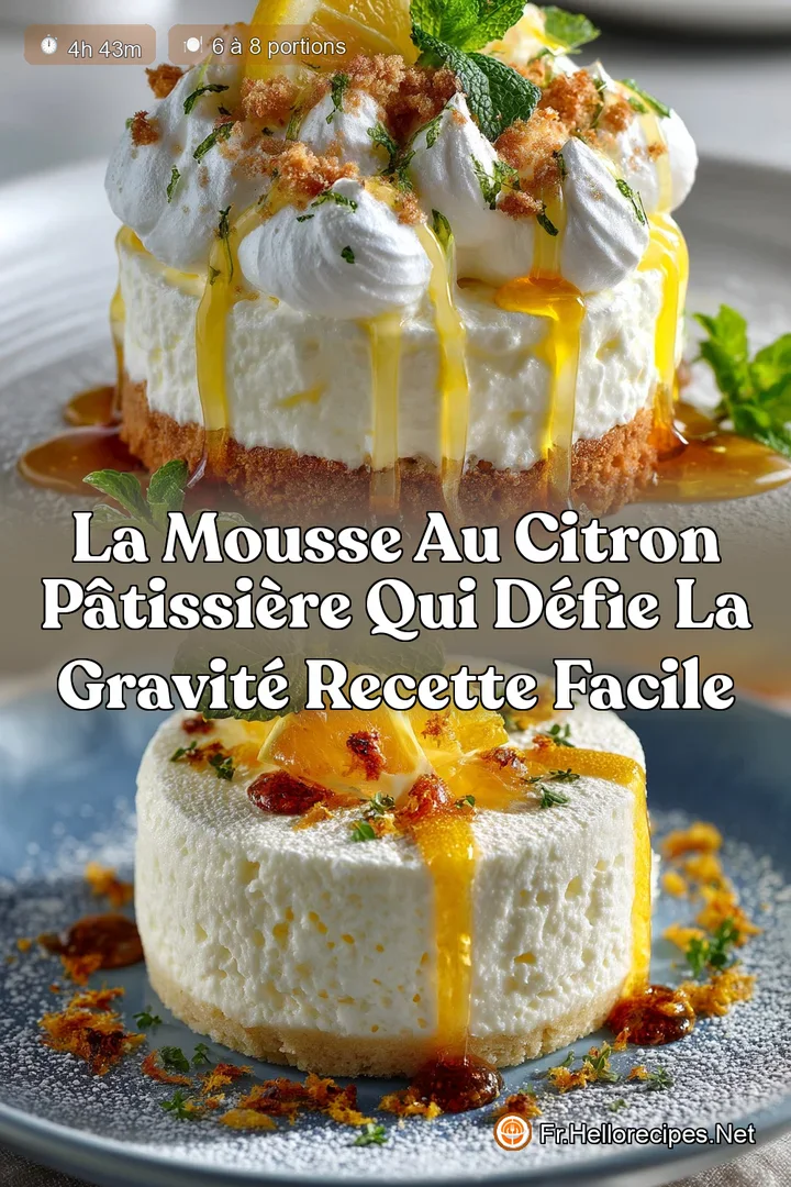 La Mousse au Citron Pâtissière qui Défie la Gravité Recette Facile