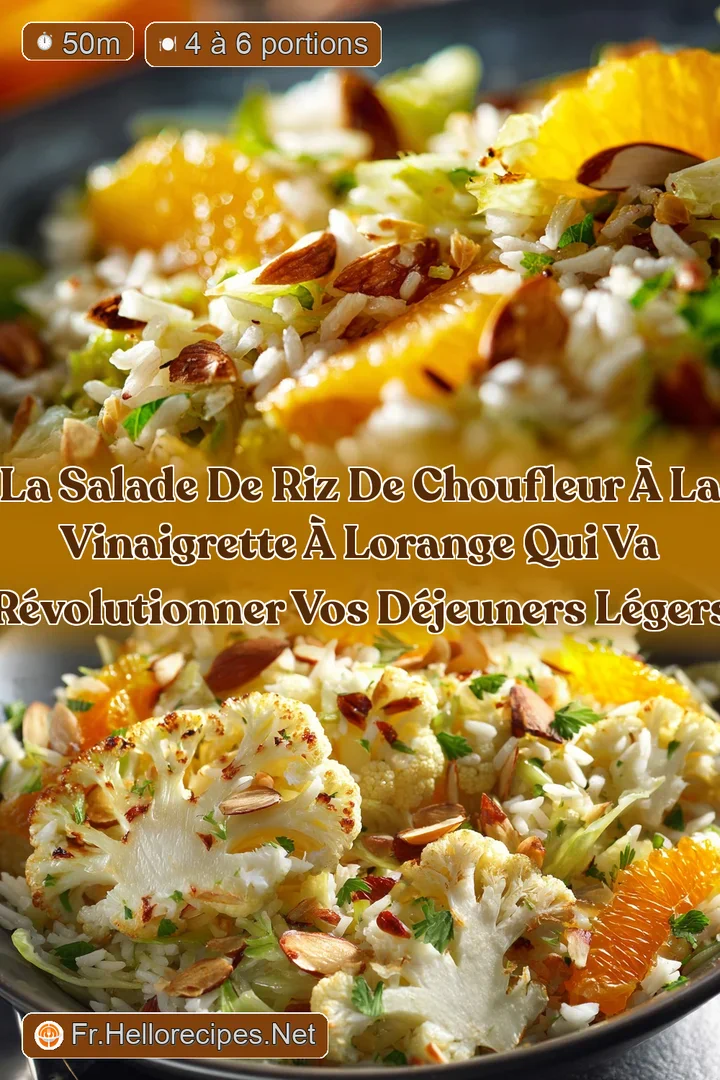 La Salade de riz de choufleur &agrave; la vinaigrette &agrave; lorange qui va r&eacute;volutionner vos d&eacute;jeuners l&eacute;gers