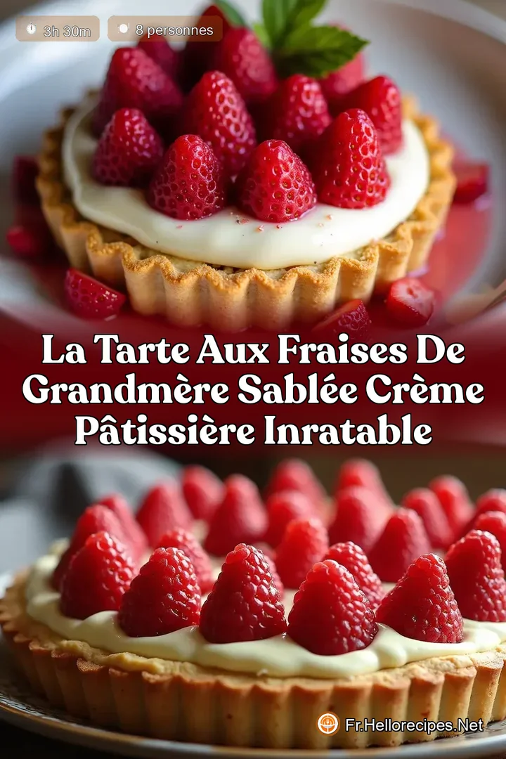 La Tarte aux Fraises de GrandMère Sablée Crème Pâtissière Inratable