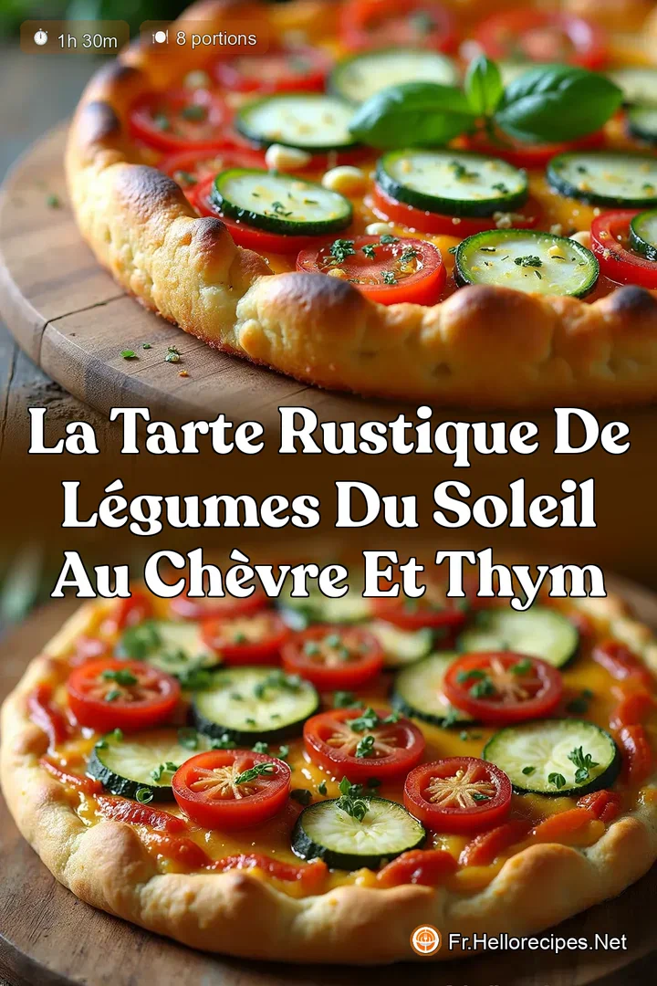 La Tarte Rustique de Légumes du Soleil au Chèvre et Thym
