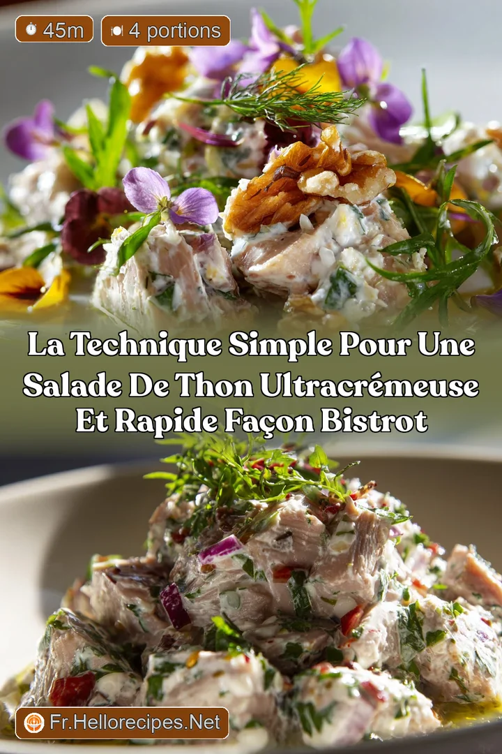 La technique simple pour une Salade de Thon ultracr&eacute;meuse et rapide fa&ccedil;on bistrot