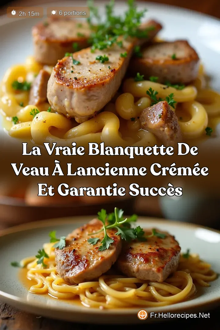 La Vraie Blanquette de Veau à lAncienne Crémée et Garantie Succès