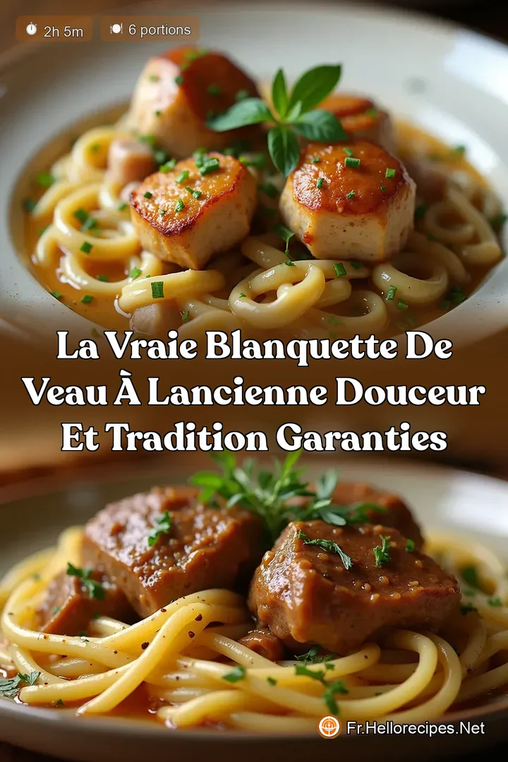 La Vraie Blanquette de Veau à lAncienne Douceur et Tradition Garanties