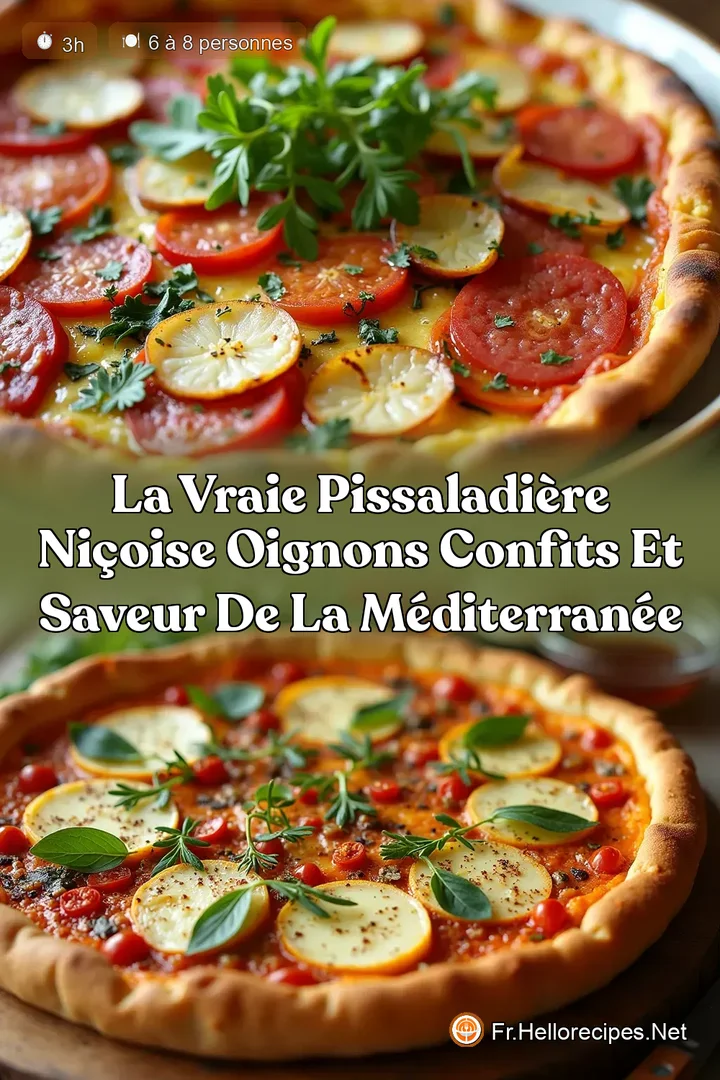 La Vraie Pissaladière Niçoise Oignons Confits et Saveur de la Méditerranée